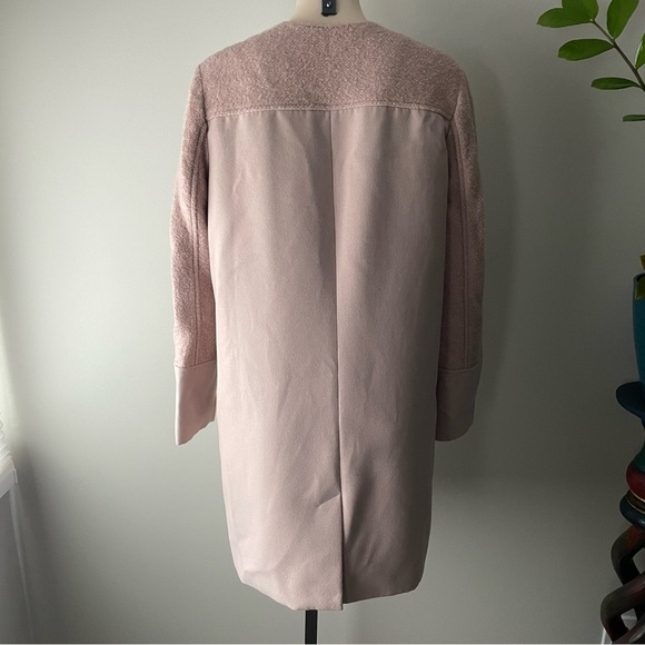 Cupcakes and Cashmere Light Blush Pink Overcoat Long Coat Sise Medium - Picture 7 of 11
